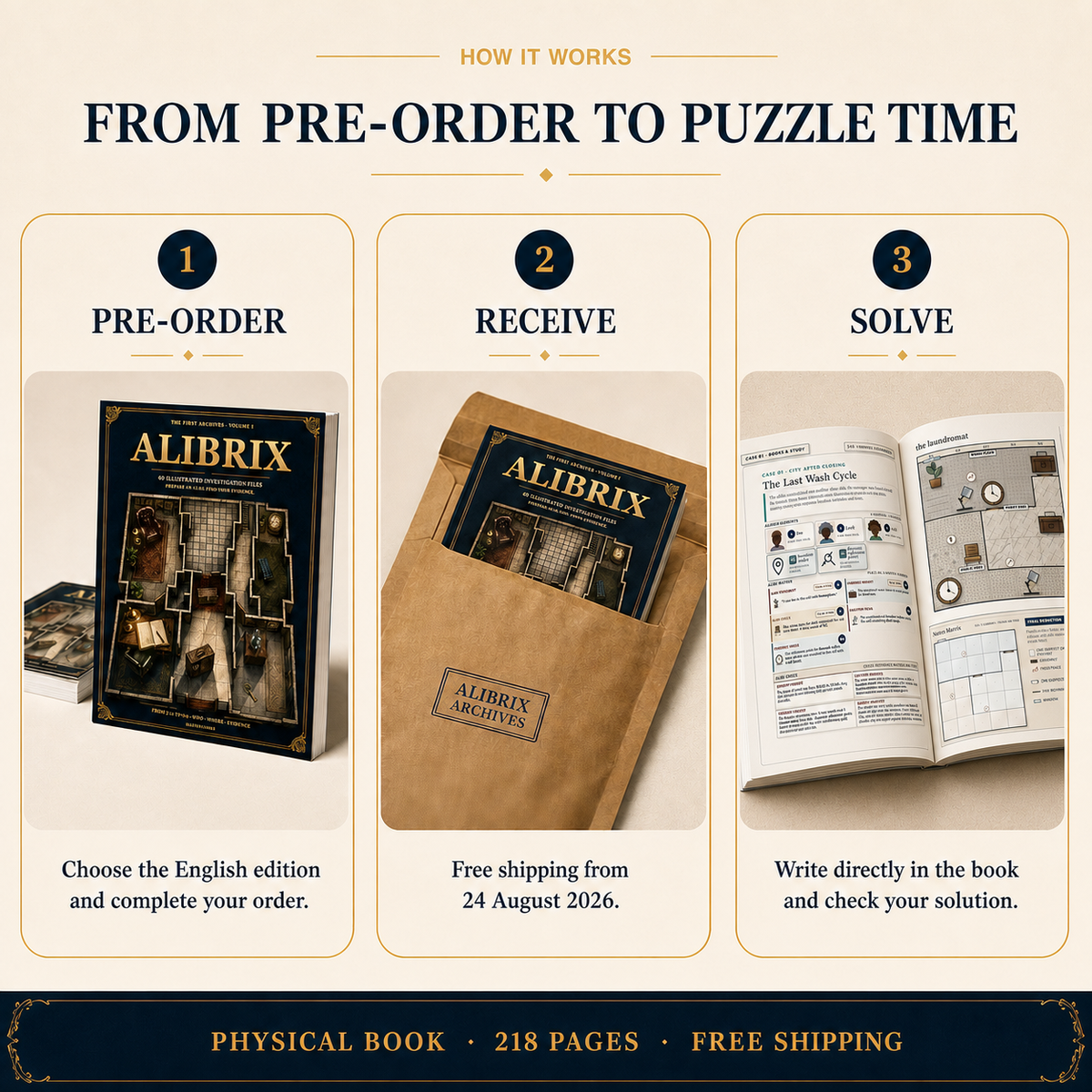 How the English physical ALIBRIX book works with visuals from Case 1