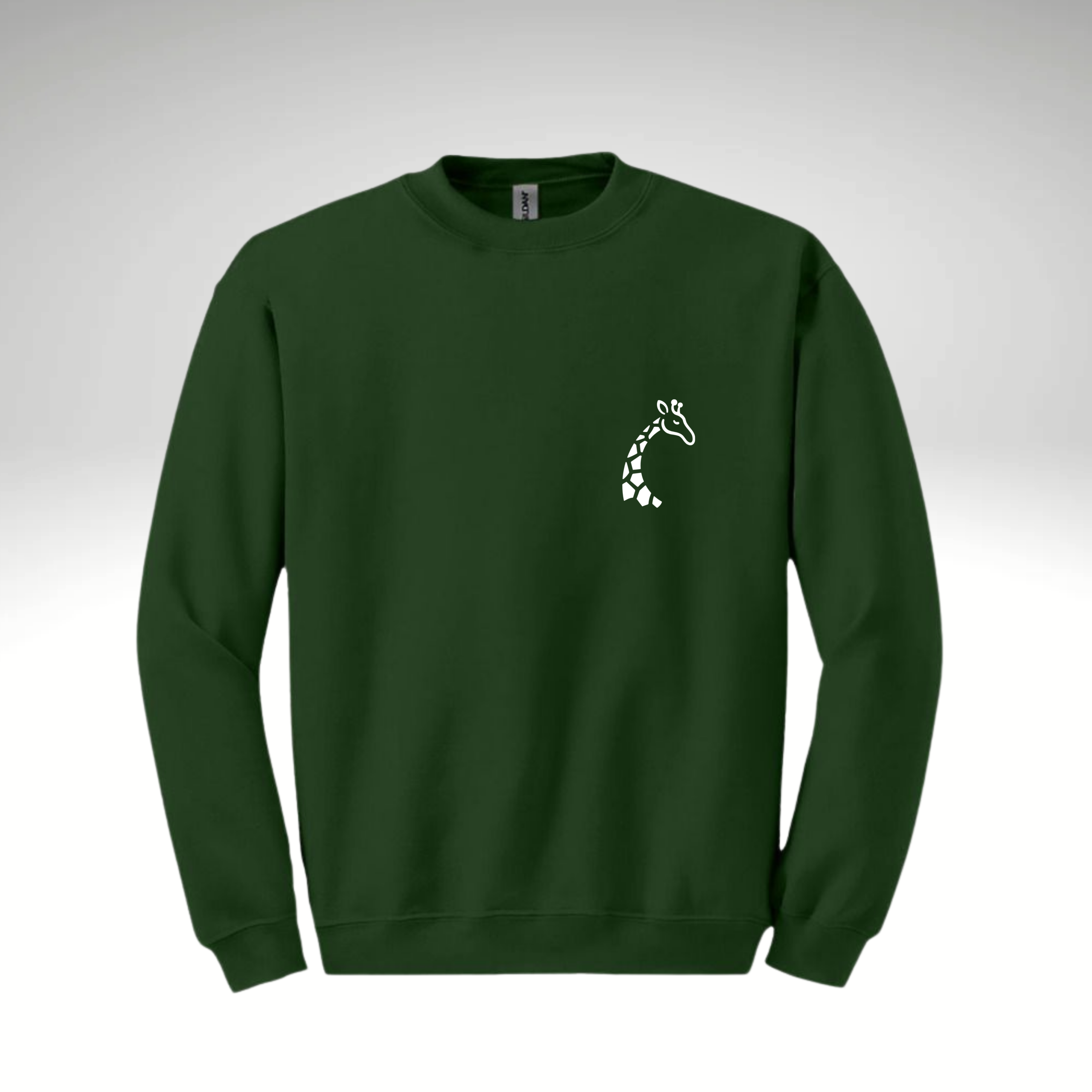 Vrolijke Deuntjes Sweater Donkergroen | Witte bedrukking