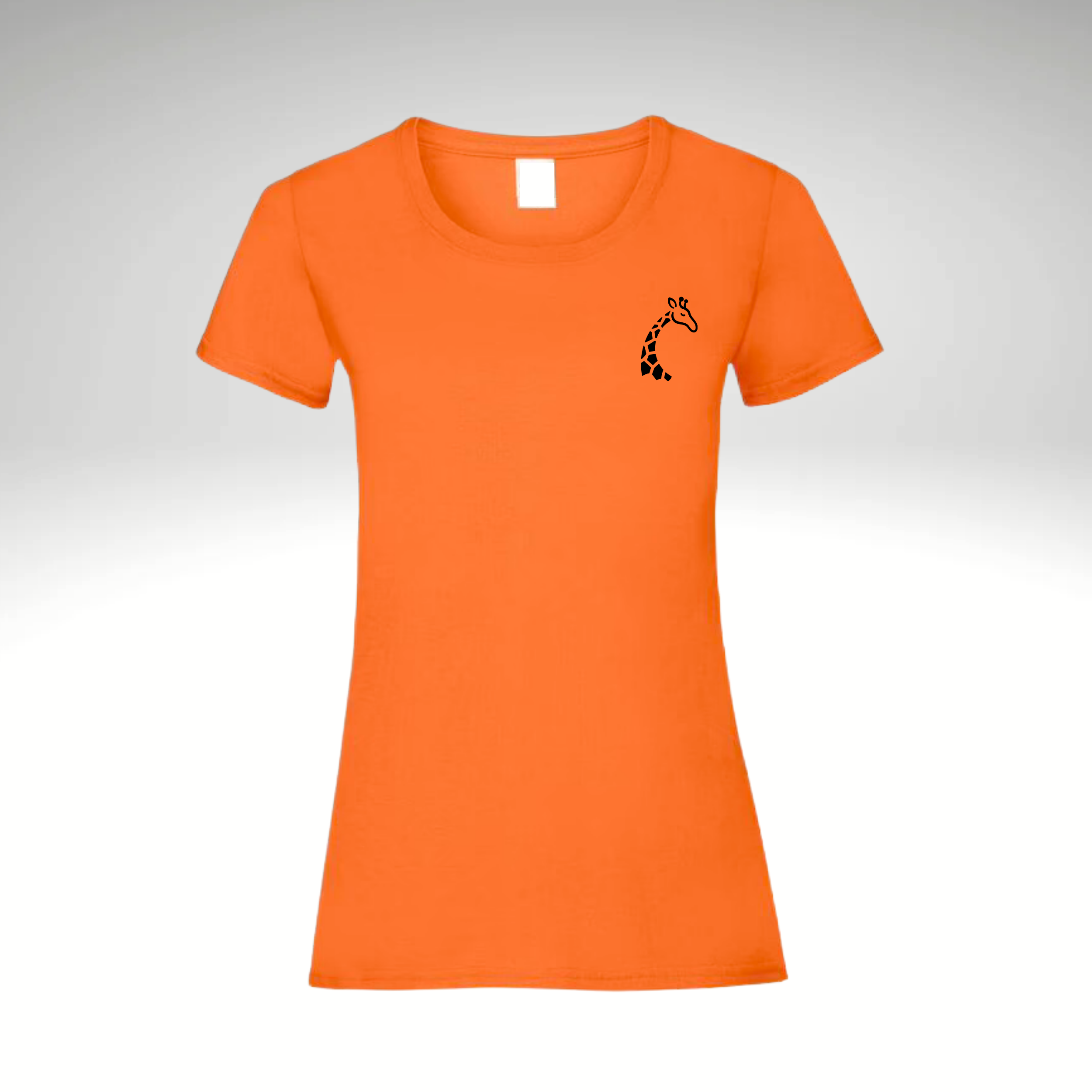 Vrolijke Deuntjes T-shirt Oranje | Dames | Zwarte bedrukking