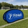Dubbelzijdige Pop-Up A-banner 70×150 cm | Langbroekse Voetvolley Cup