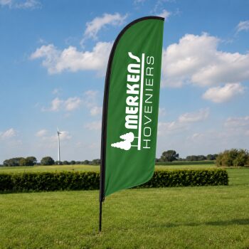 Merkens Hoveniers vlag 60×300 cm | Langbroekse Voetvolleycup